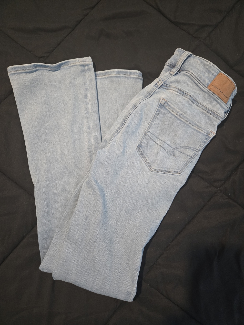 American Eagle Outfitters Light Wash- High Rise Skinny Kick Boot Cut - Picture 2 of 5